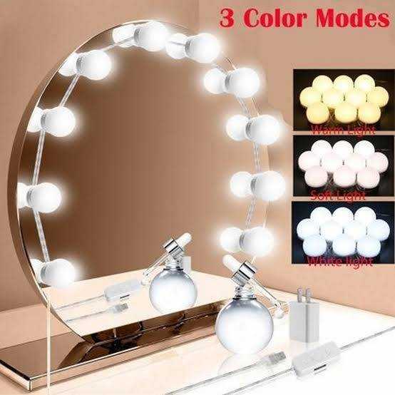 3-Color Mode Vanity Lights – 10 Bulbs