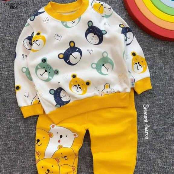 ComfyKids Printed Tracksuit – Sweatshirt & Pants Set