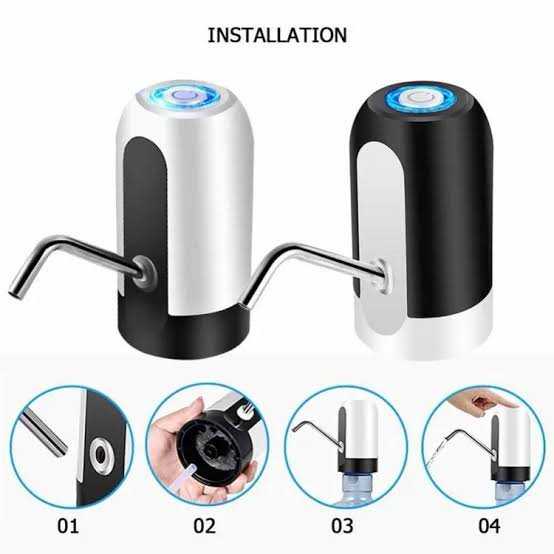 Automatic USB Rechargeable Water Bottle Pump – Portable Water Dispenser