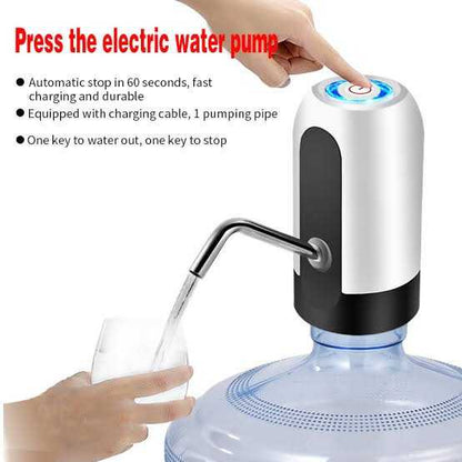 Automatic USB Rechargeable Water Bottle Pump – Portable Water Dispenser