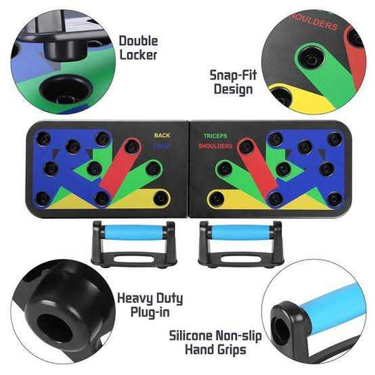 Power Push-Up Board – Color-Coded Upper Body Strength & Conditioning System