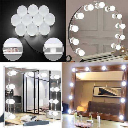 3-Color Mode Vanity Lights – 10 Bulbs