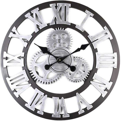 Roman Wall Clock – Silver Finish for Home &amp; Gift