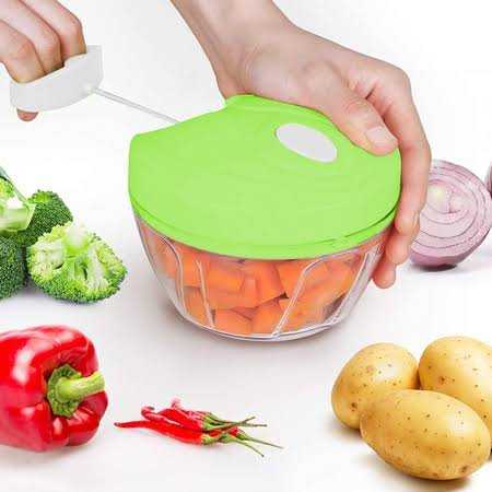 Multifunction Manual Vegetable &amp; Meat Chopper – High-Speed Fruit, Garlic, and Meat Grinder