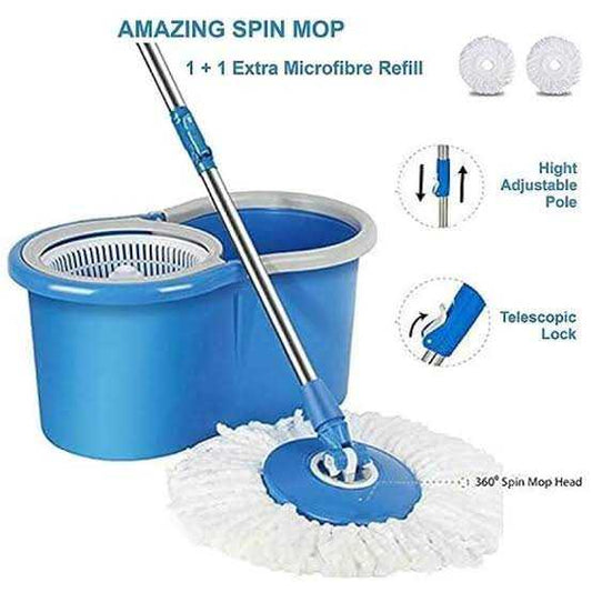 360° Magic Mop – Microfiber Floor Cleaner for Home &amp; Car
