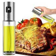 Olive Oil Sprayer Bottle – Reusable Glass &amp; Stainless Steel Oil Dispenser