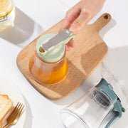 Glass Honey & Syrup Dispenser – Stainless Steel Press, Leak-Proof & Non-Drip Bottle