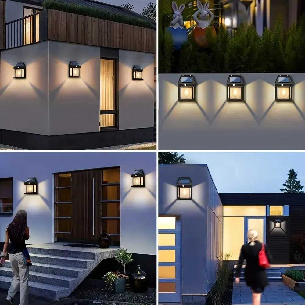 Solar Energy LED Wall Lantern – Outdoor Waterproof LED Light